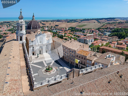 Image of flight over Basilica della Santa Casa Loreto Italy