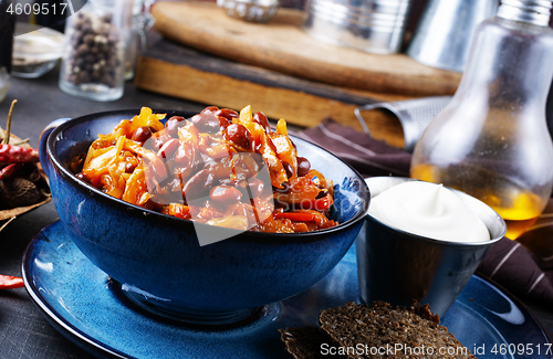 Image of cabbage with beans