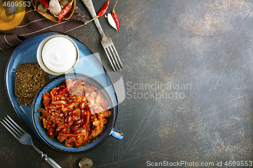 Image of cabbage with beans