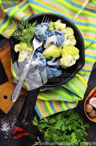 Image of Coloured cauliflowers 