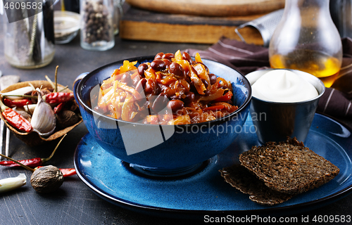 Image of cabbage with beans