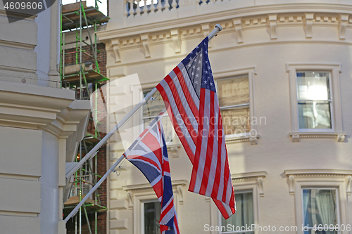 Image of Usa and Uk Flags