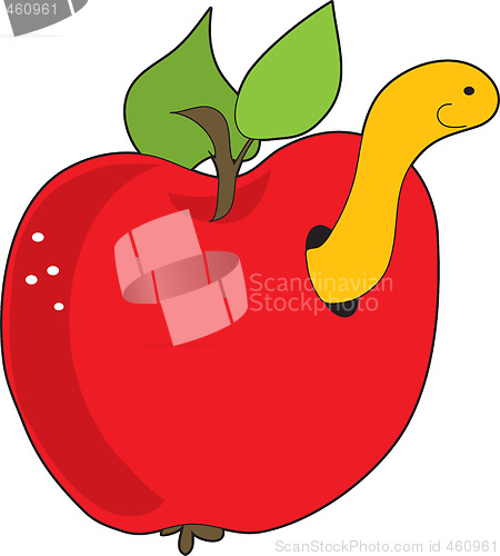 Image of Apple and Worm