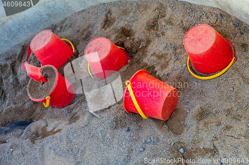 Image of Red Buckets Sand Pit
