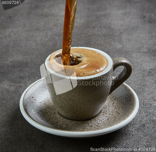 Image of coffee pouring into cup