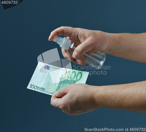 Image of money disinfection