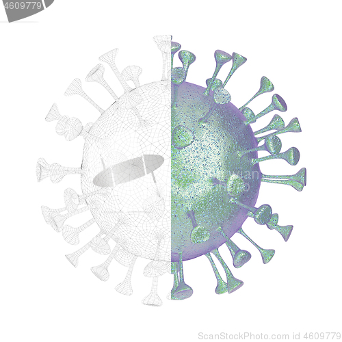 Image of 3D render of virus