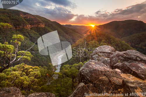 Image of Views along the Grose Valley as the sun sets