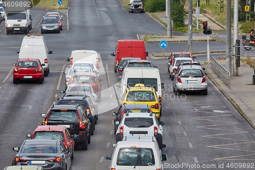 Image of Traffic on on urban rooad