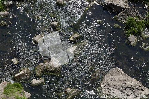 Image of Stones in the water of the river