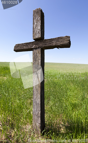 Image of Wooden cross, close-up