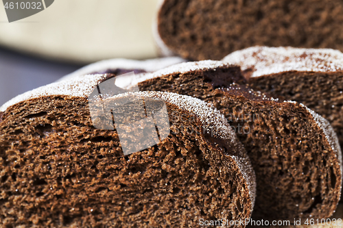 Image of bread slice close up