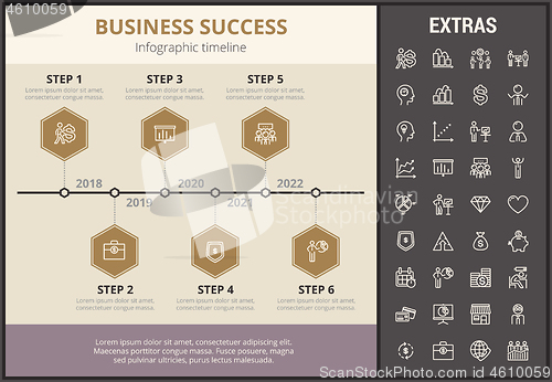 Image of Business success infographic template and elements