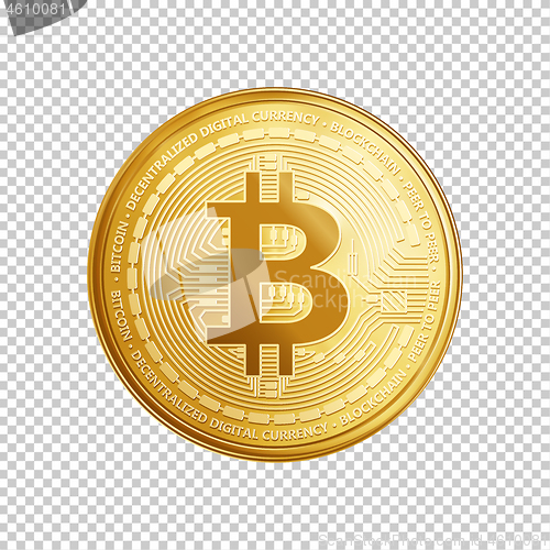 Image of Golden bitcoin coin symbol.