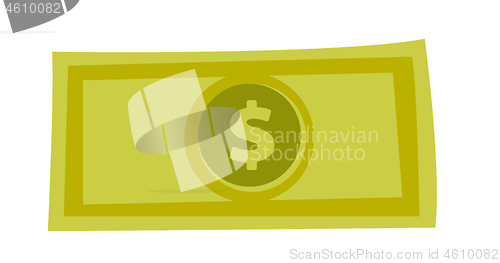 Image of Dollar money banknote vector cartoon illustration.