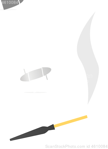 Image of Mouthpiece with a cigarette vector cartoon.