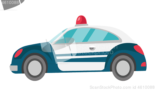 Image of Police car vector cartoon illustration.