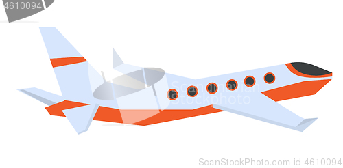 Image of Commercial airplane vector cartoon illustration.