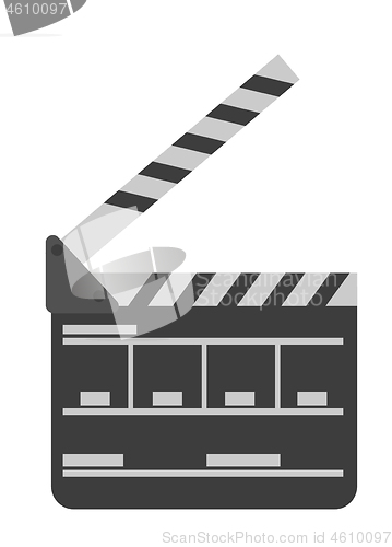 Image of Movie clapper board vector cartoon illustration.