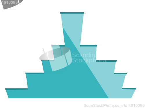 Image of Podium with stairway vector cartoon illustration.