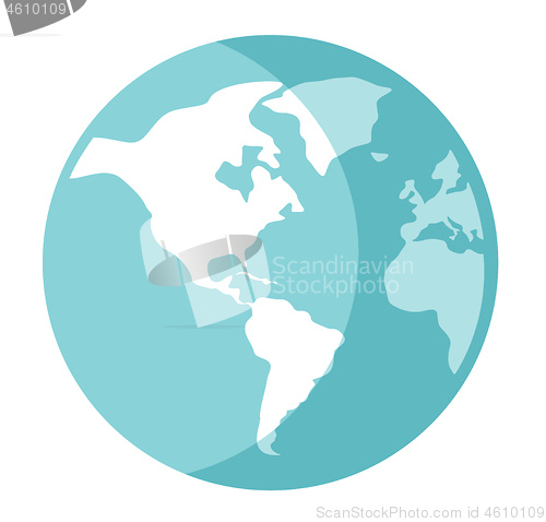 Image of World globe vector cartoon illustration.