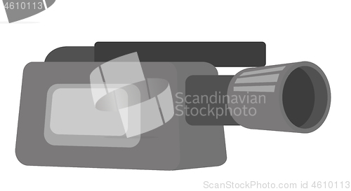 Image of Video camera with microphone vector illustration.