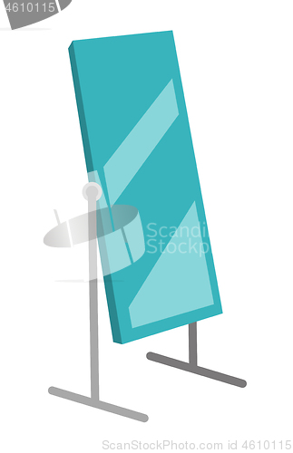 Image of Dressing mirror on stand vector illustration.