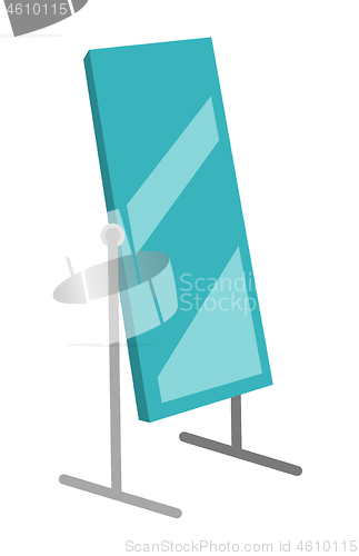 Image of Dressing mirror on stand vector illustration.