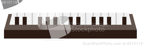 Image of Piano keyboard vector cartoon illustration.