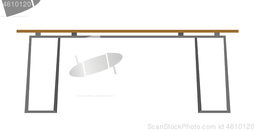 Image of Modern table vector cartoon illustration.