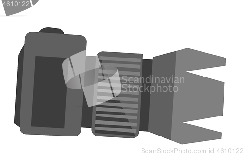 Image of Digital photo camera vector cartoon illustration.