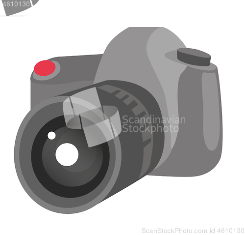 Image of Digital photo camera vector cartoon illustration.