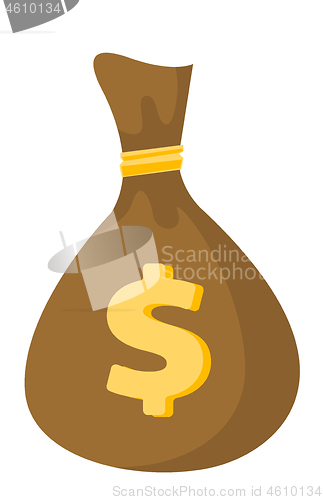 Image of Money bag with dollar sign vector illustration.