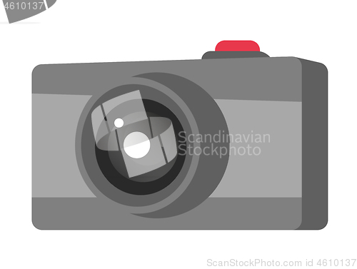 Image of Digital photo camera vector cartoon illustration.