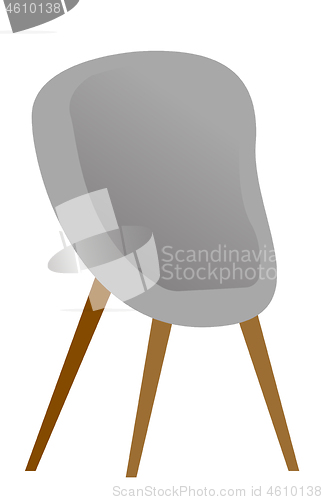 Image of Grey modern chair vector cartoon illustration.