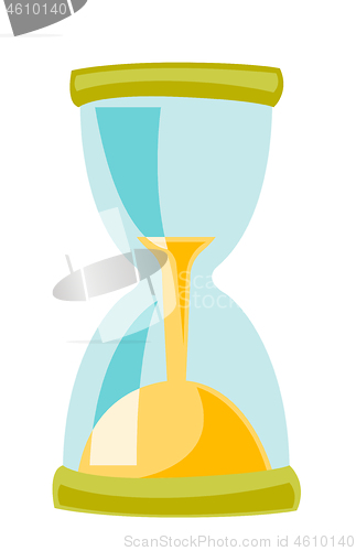 Image of Transparent sandglass vector cartoon illustration.