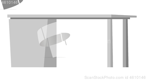 Image of Office desk with drawers vector illustration.