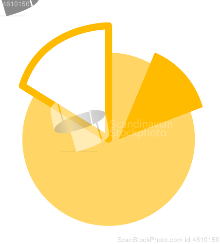 Image of Business pie chart vector cartoon illustration.