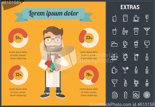 Image of Drink infographic template, elements and icons.