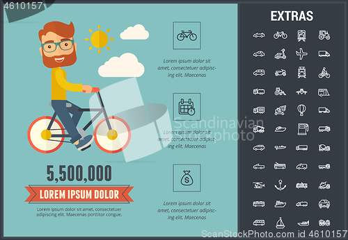 Image of Transportation infographic template and elements.