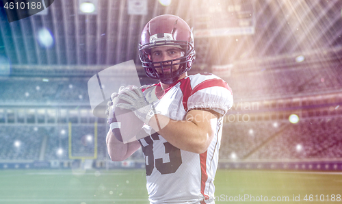 Image of american football player throwing ball