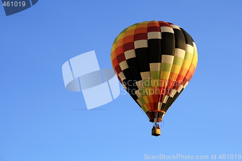 Image of Multicoloured hot air balloon