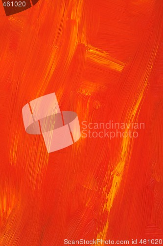 Image of Abstract orange oil painting