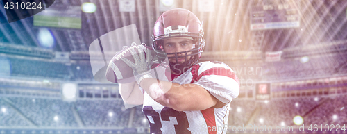 Image of american football player throwing ball