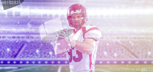 Image of american football player throwing ball