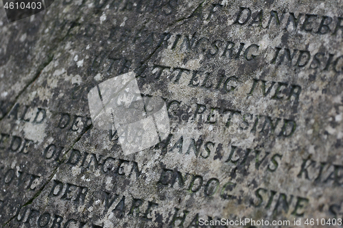 Image of Gravestone with writing on it