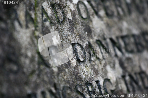 Image of Gravestone with writing on it