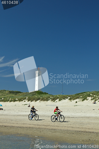 Image of Lighthouse of Blaevand in Jytland Denmark