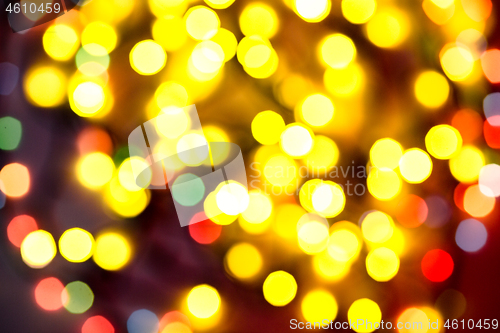 Image of multi-colored bokeh on a black background