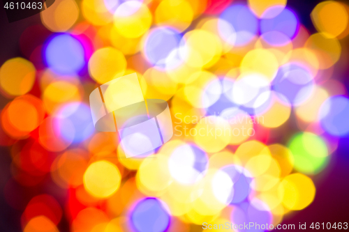 Image of multi-colored bokeh on a black background